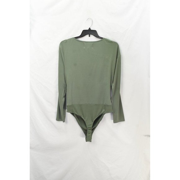 Nina Parker Plus 1X Asymmetrical Bodysuit Blouse NWT MLT3845AFA - Picture 4 of 7